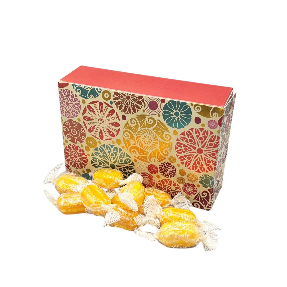 250g Rectangular Patterned Box of Sherbet Pineapple Sweets