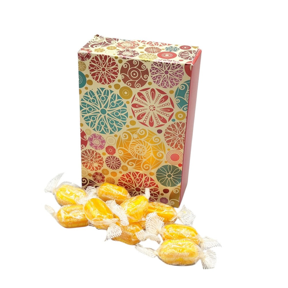 250g Rectangular Patterned Box of Sherbet Pineapple Sweets