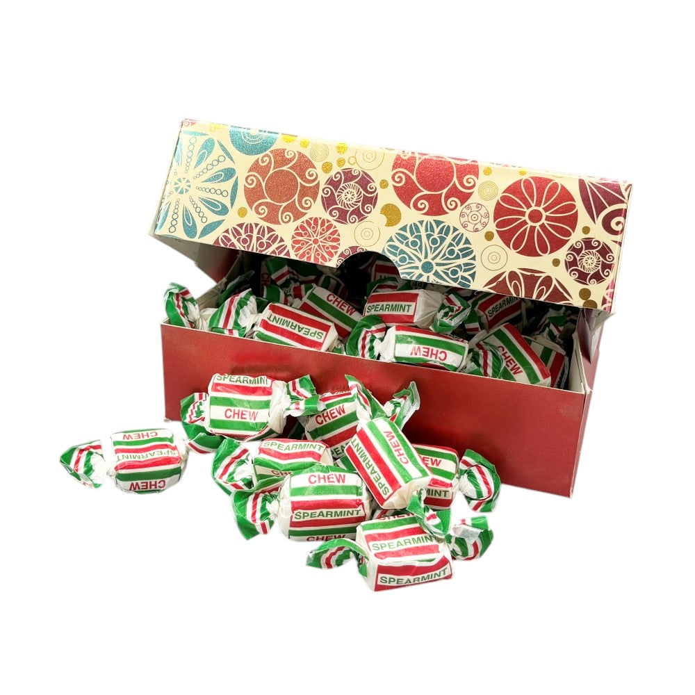250g Rectangular Patterned Box of Spearmint Chews