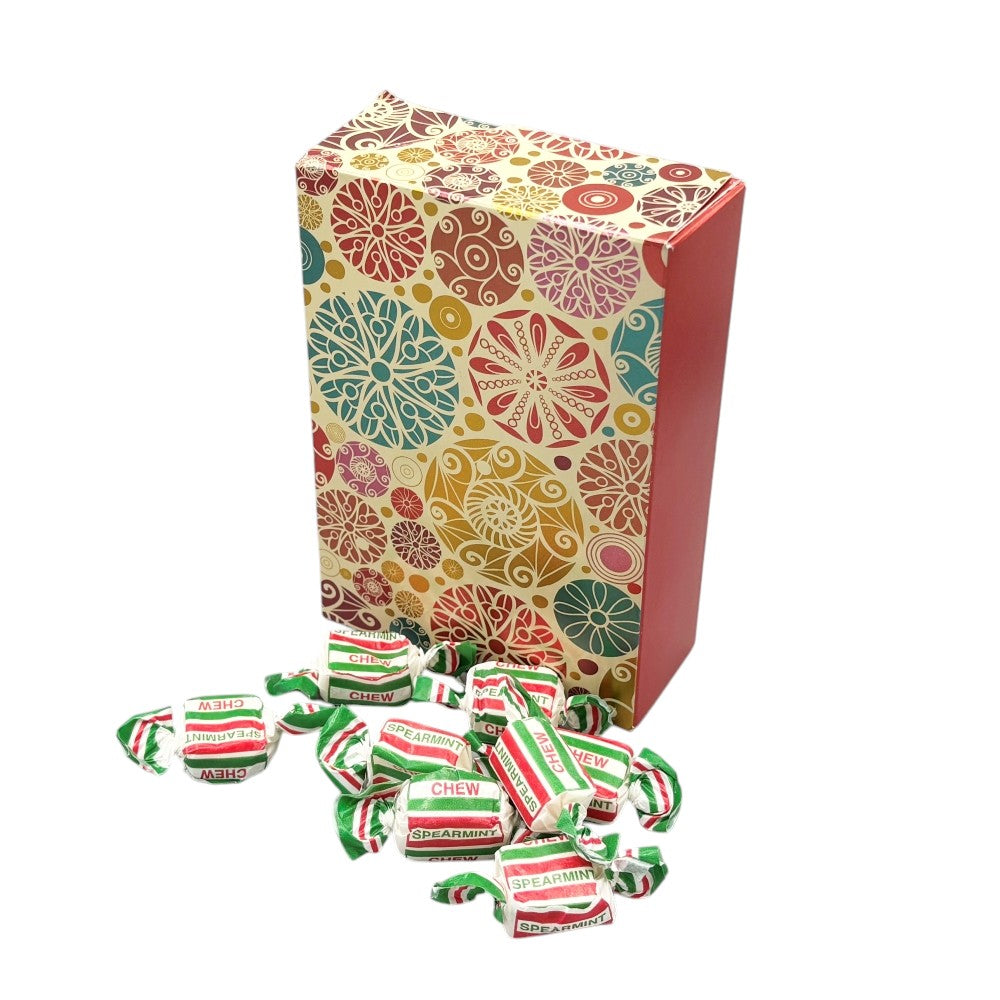 250g Rectangular Patterned Box of Spearmint Chews