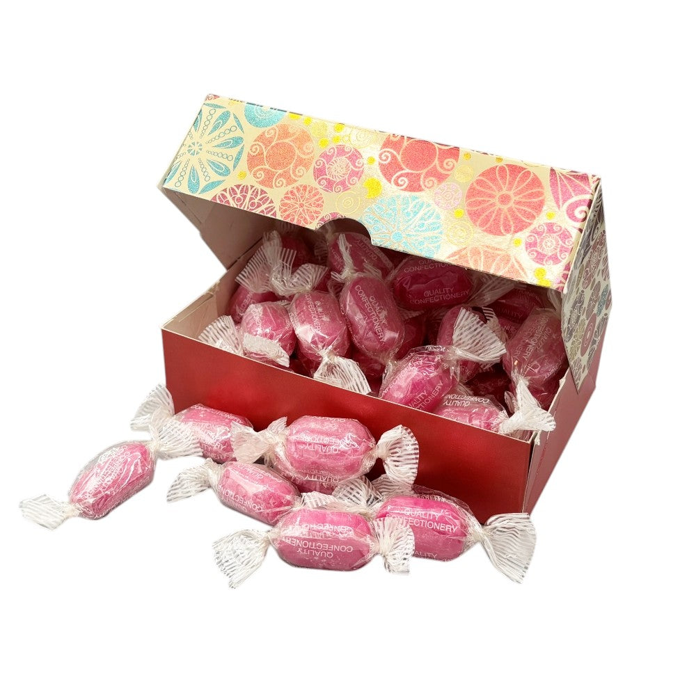 250g Rectangular Patterned Box of Strawberry Sherbets Sweets