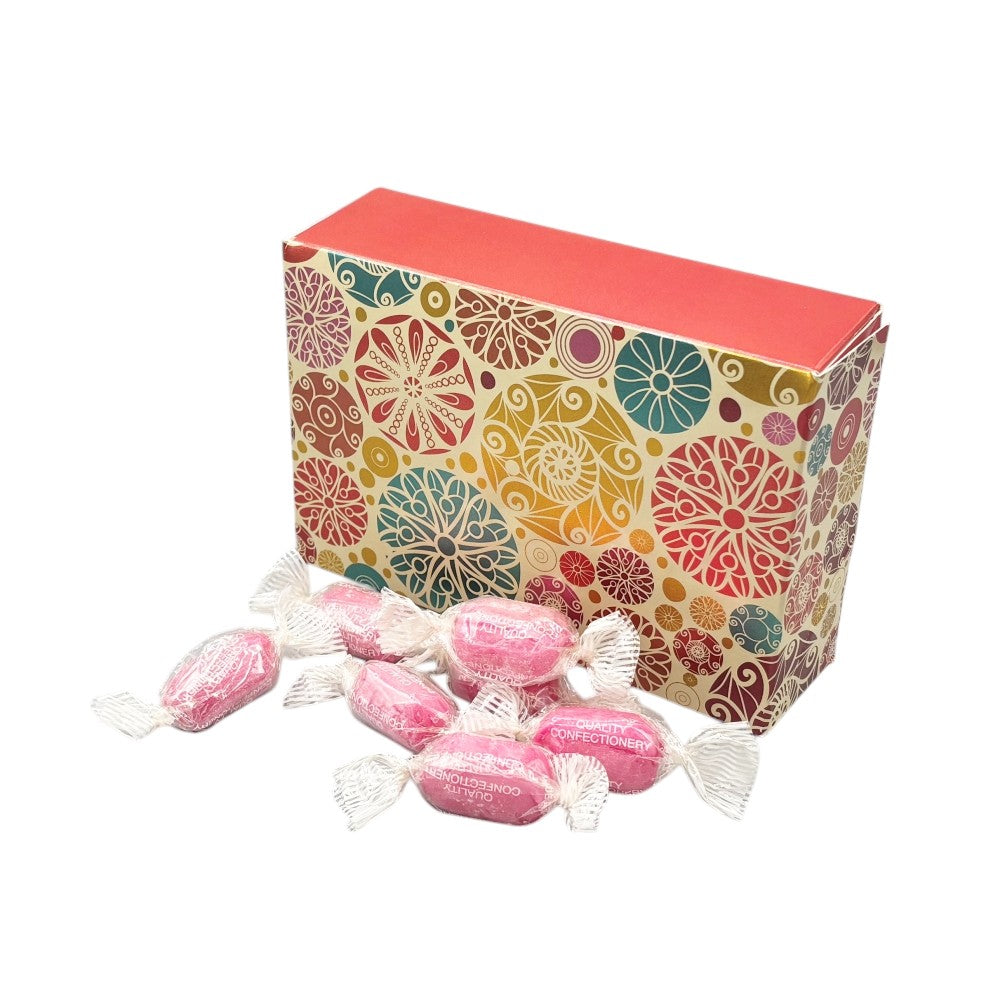 250g Rectangular Patterned Box of Strawberry Sherbets Sweets