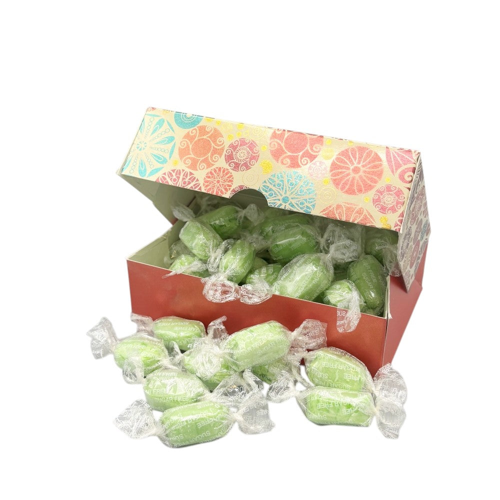 250g Rectangular Box Pattern of Sugar Free Chocolate Limes Sweets