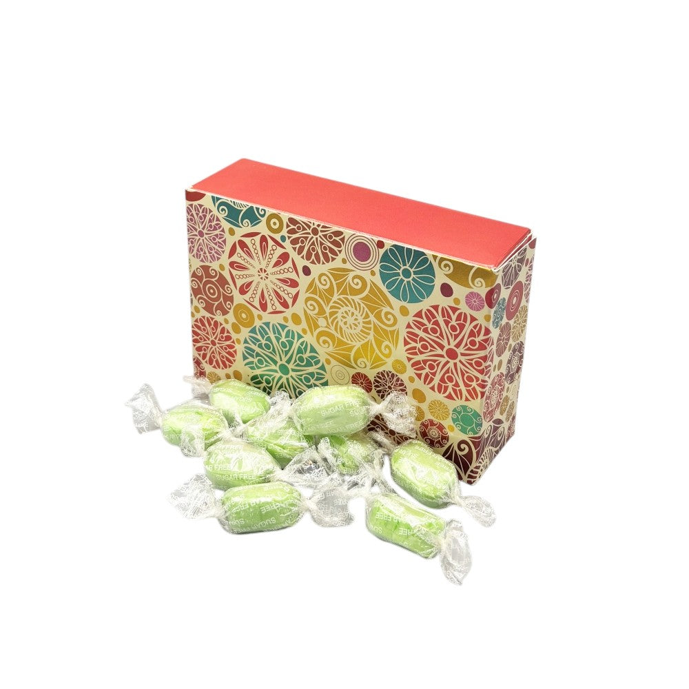 250g Rectangular Box Pattern of Sugar Free Chocolate Limes Sweets