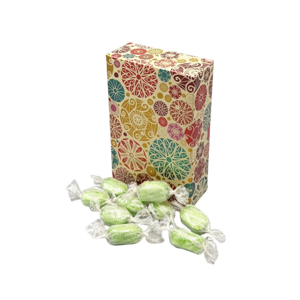 250g Rectangular Box Pattern of Sugar Free Chocolate Limes Sweets