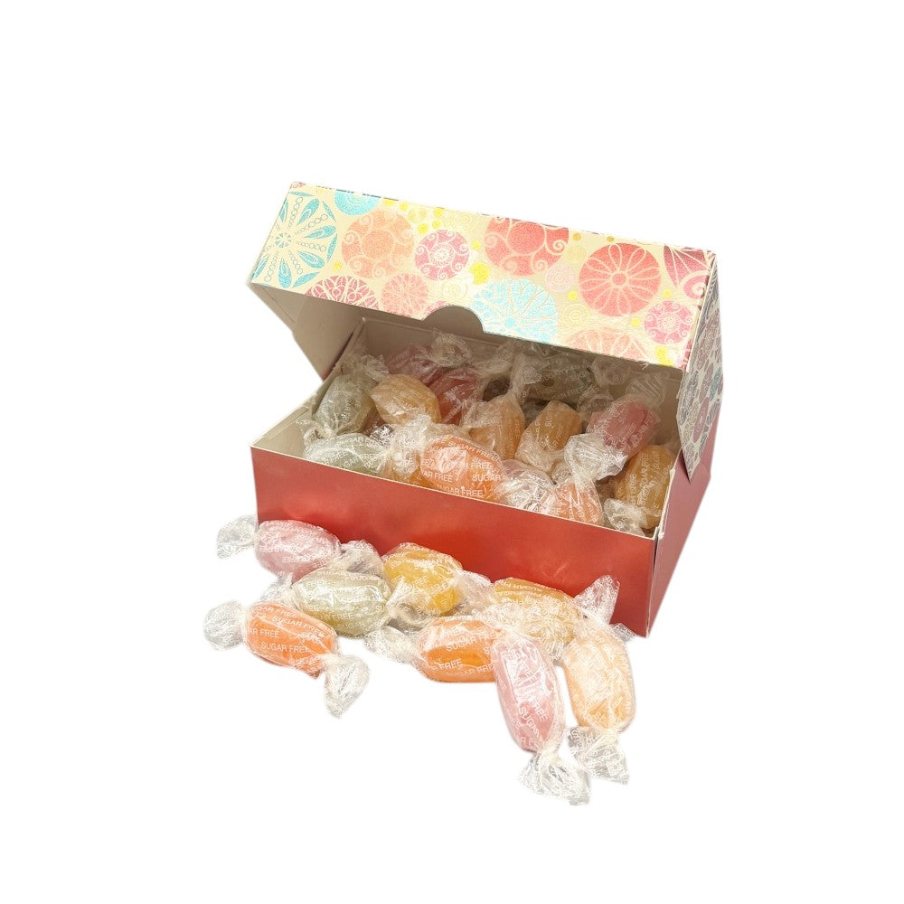 250g Rectangular Box Pattern of Sugar Free Fruit Drops