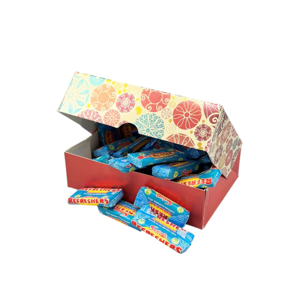 250g Rectangular Patterned Box of Swizzles Refreshers