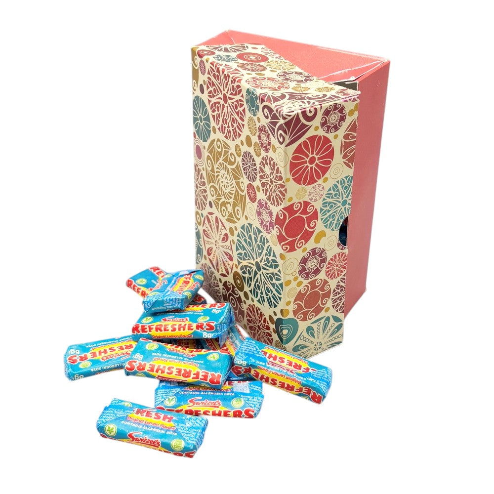 250g Rectangular Patterned Box of Swizzles Refreshers