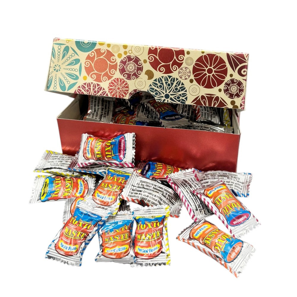 250g Rectangular Box Blossom Pattern of Toxic Waste Nuclear Fusion Super Sour Sweets