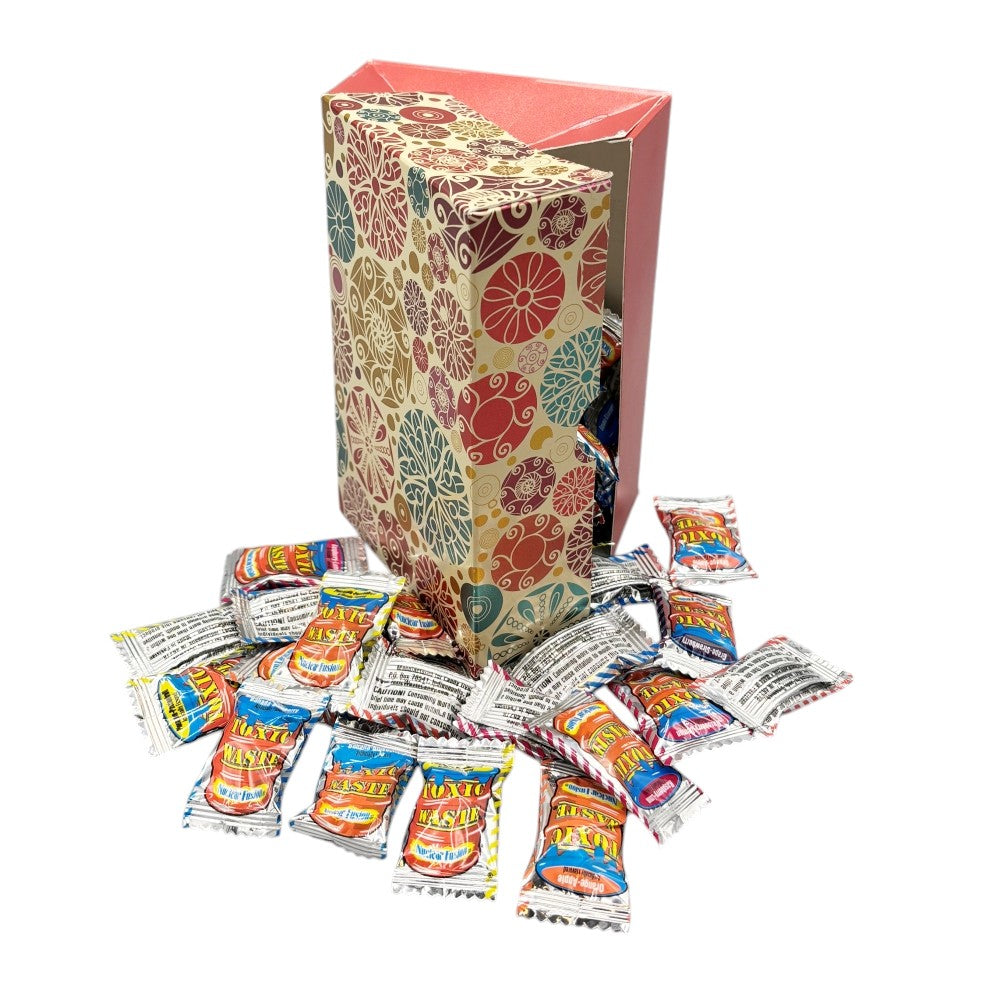 250g Rectangular Box Blossom Pattern of Toxic Waste Nuclear Fusion Super Sour Sweets