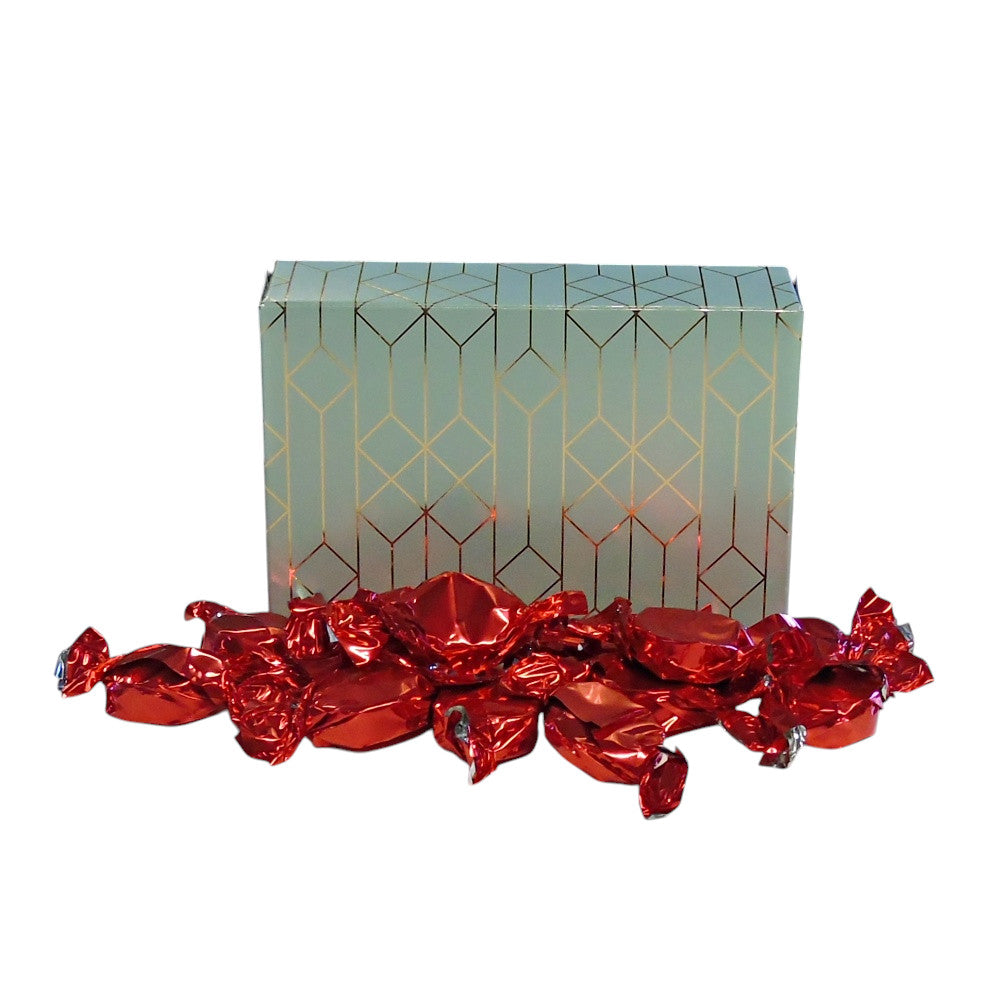 250g Rectangular Patterned Box of Buchanan Raspberry Caramel Toffee