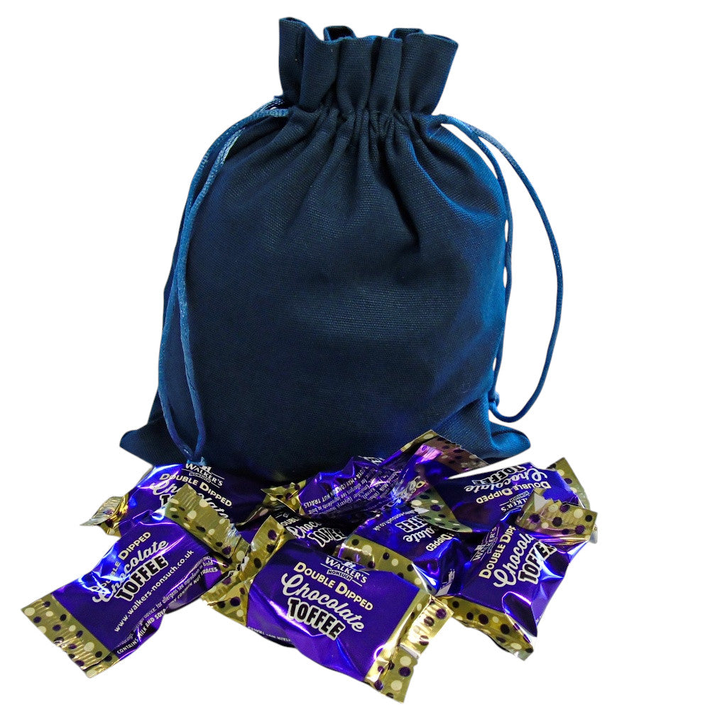 250g Cotton Bag of Walkers Double Dipped Chocolate Toffee