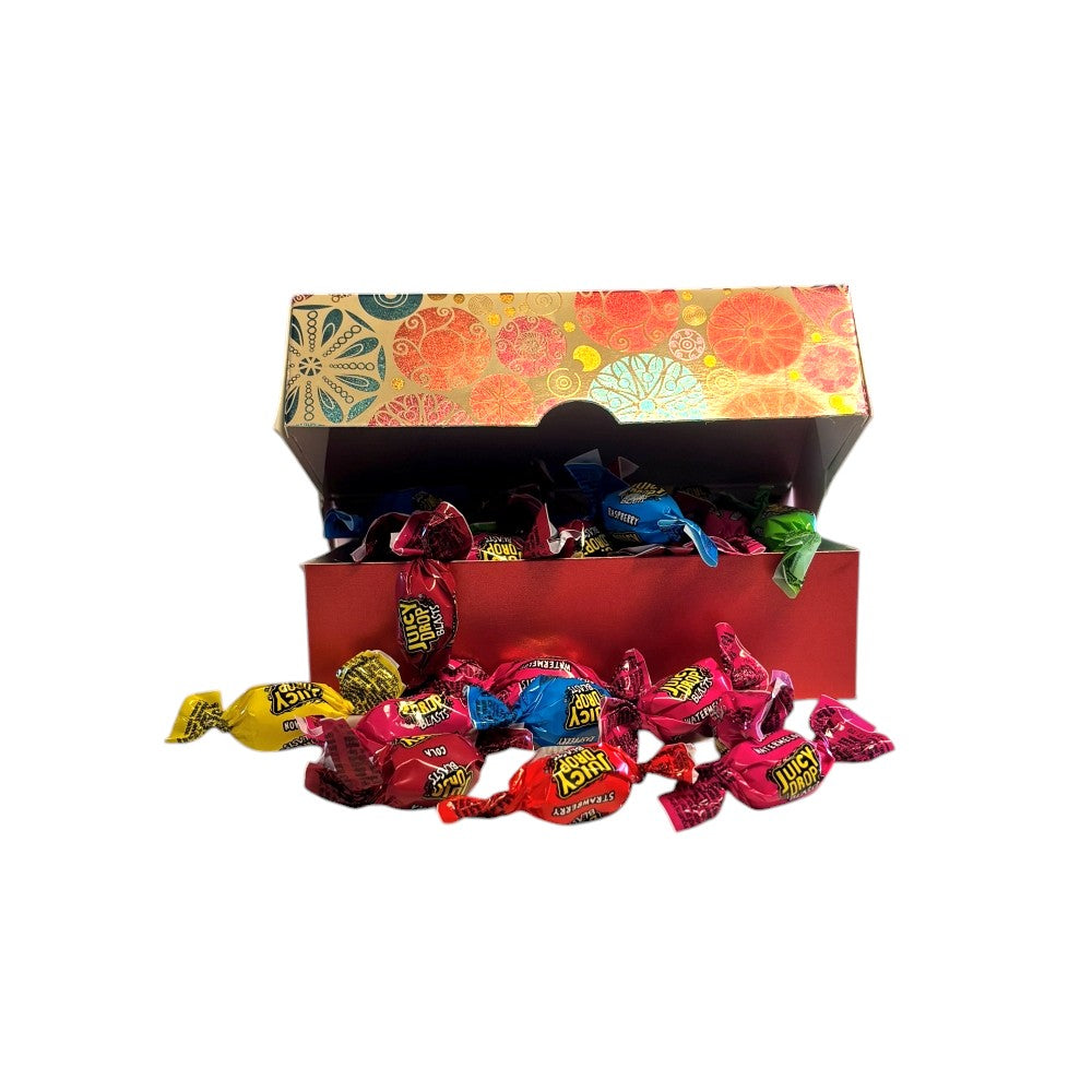 250g Rectangular Box Blossom Pattern of  Bazooka Juicy Drops