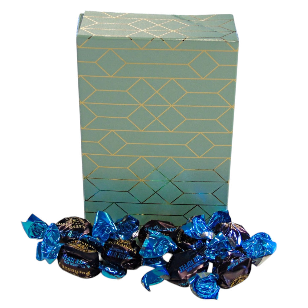 250g Rectangular Patterned Box of Buchanans Butter Toffee