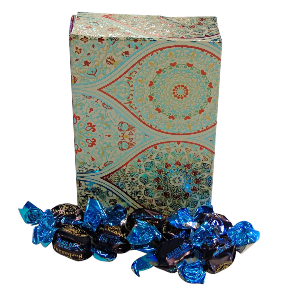 250g Rectangular Patterned Box of Buchanans Butter Toffee