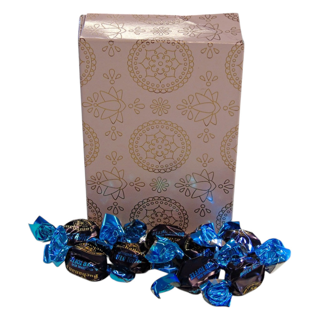 250g Rectangular Patterned Box of Buchanans Butter Toffee