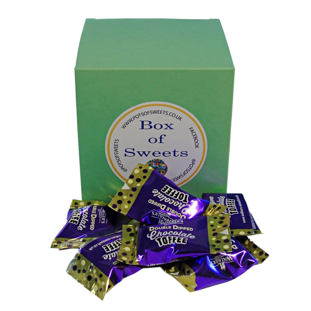 250g Square Coloured Box of Walkers Double Dipped Chocolate Toffee