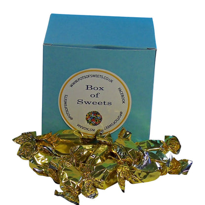 300g Coloured Square Box of Buchanan Butterscotch