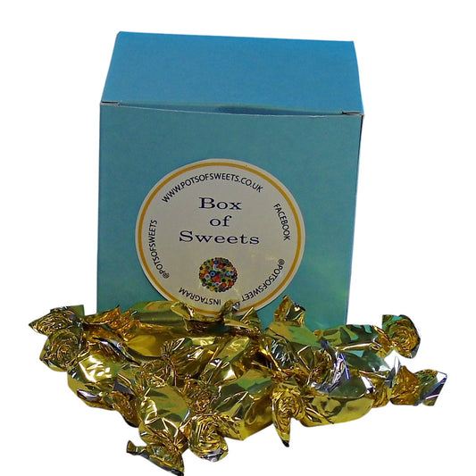 300g Coloured Square Box of Buchanan Butterscotch