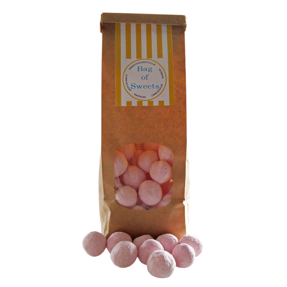 300g Tin Tie Bag of Bristows Strawberry Bon Bons