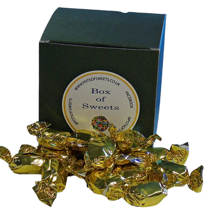 300g Coloured Square Box of Buchanan Butterscotch