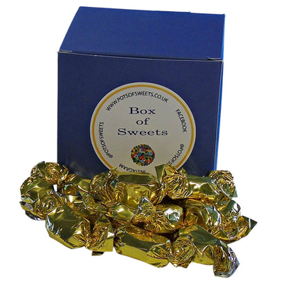 300g Coloured Square Box of Buchanan Butterscotch