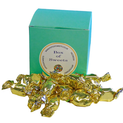 300g Coloured Square Box of Buchanan Butterscotch