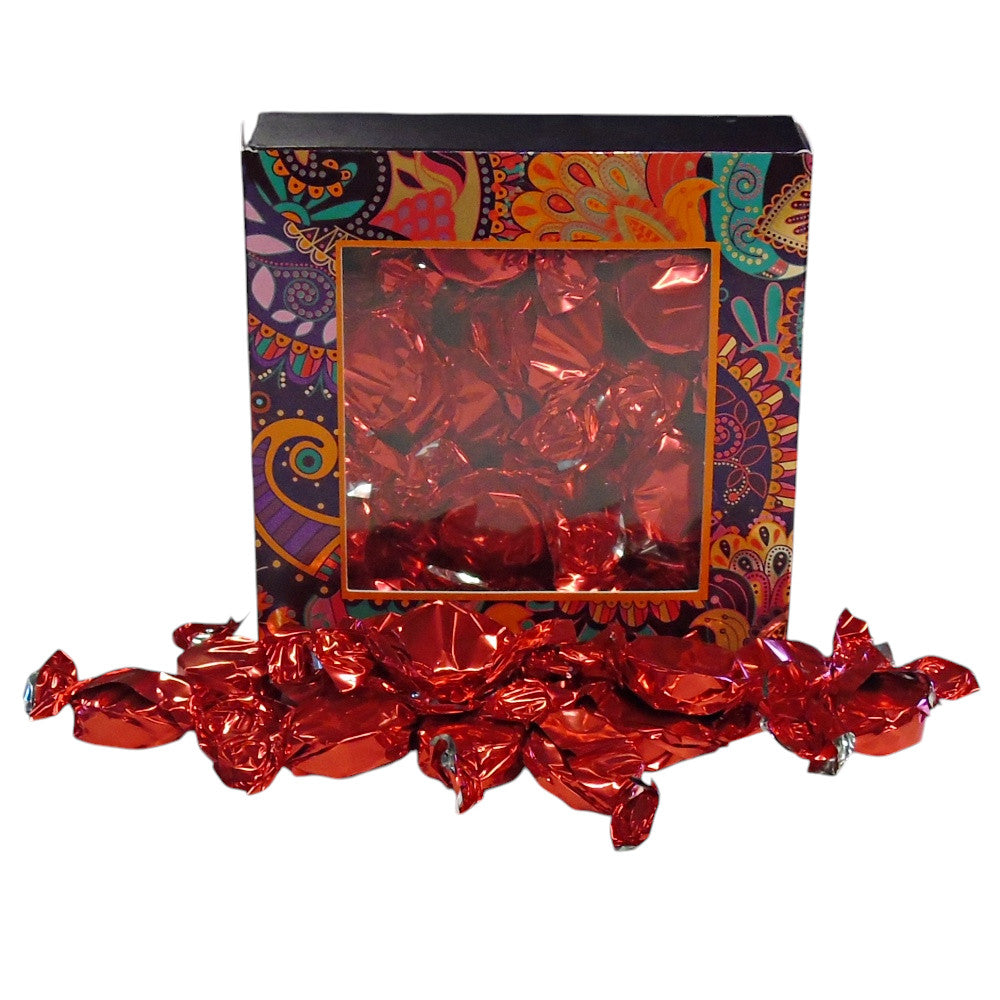 300g Square Window Box of Buchanan Raspberry Caramel Toffee