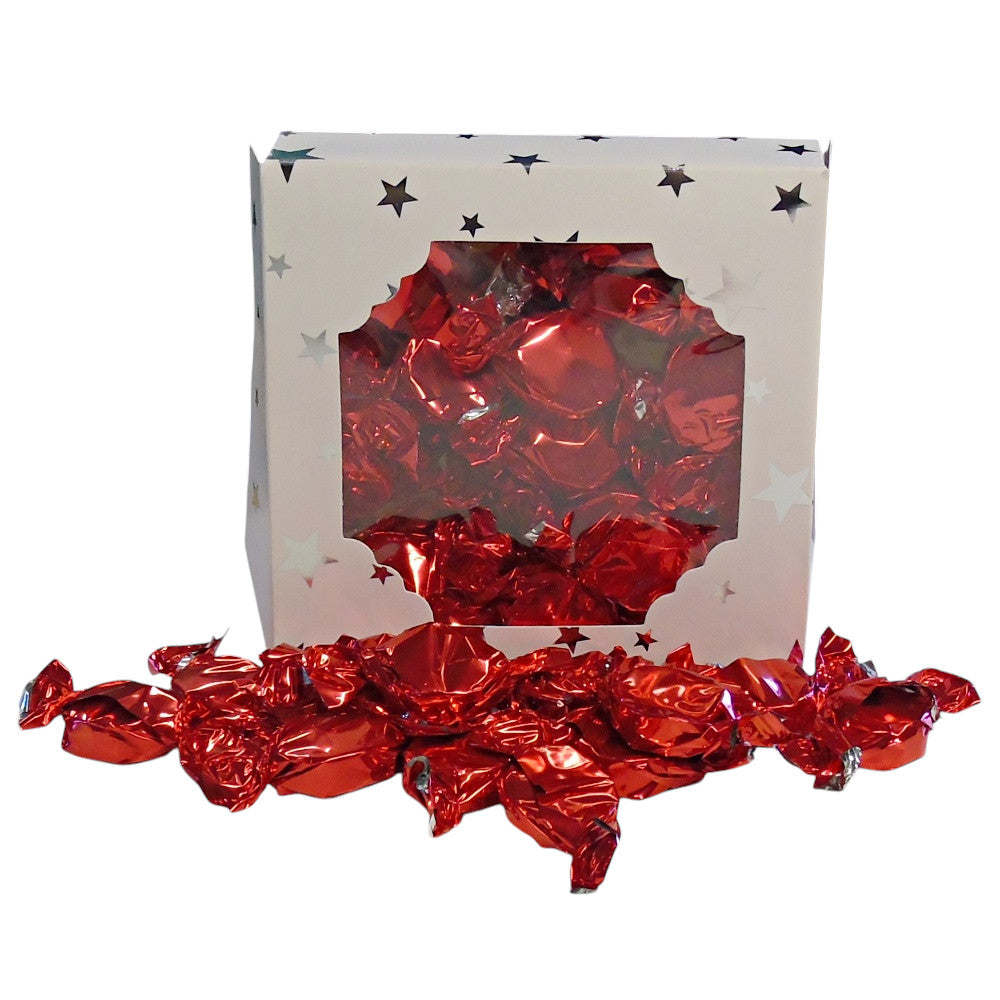300g Square Window Box of Buchanan Raspberry Caramel Toffee
