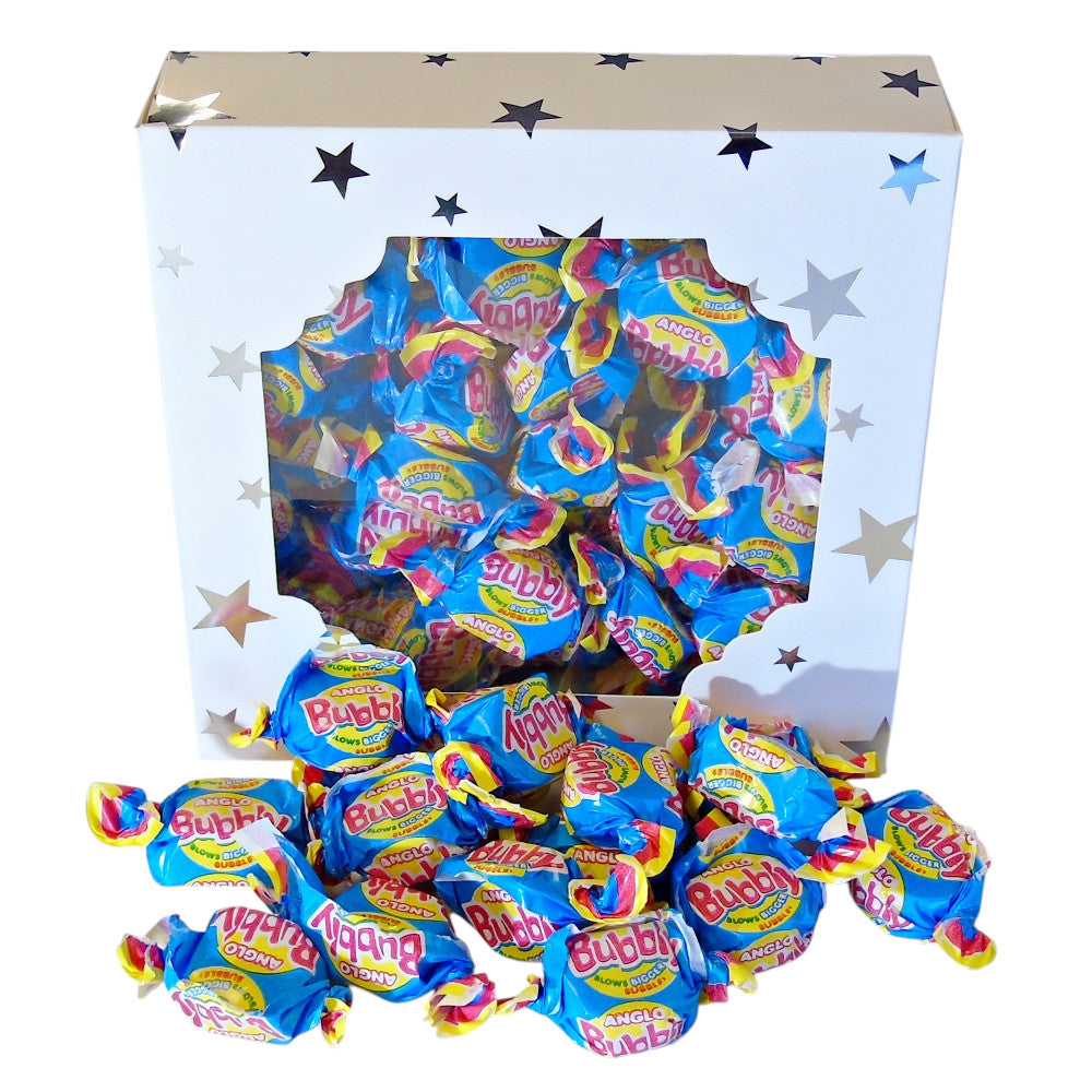 300g Square Window Star Pattern Box of Anglo Bubble Bubblegum