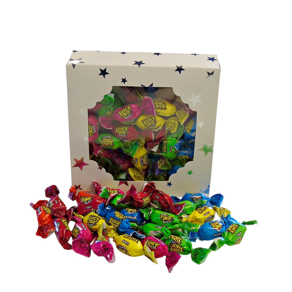 300g Square Window Star Pattern Box of Bazooka Juicy Drops
