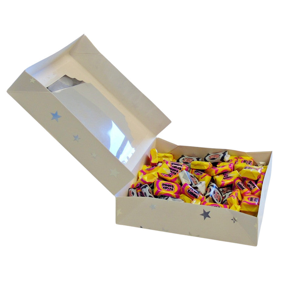 300g Square Window Pattern Box of Black Jacks and Fruit Salads