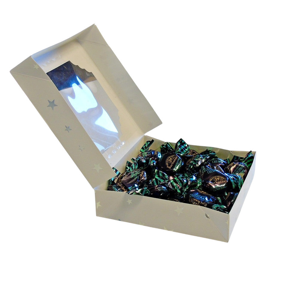 300g Square Window Pattern Box of Buchanans Chocolate Peppermint Creams
