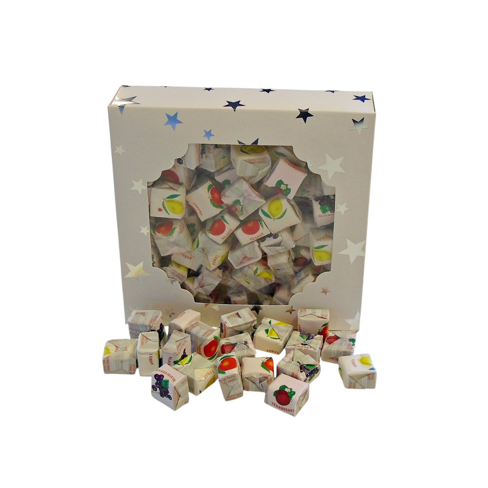 300g Square Window Star Pattern Box of Fruity Chews Fruit Caramels