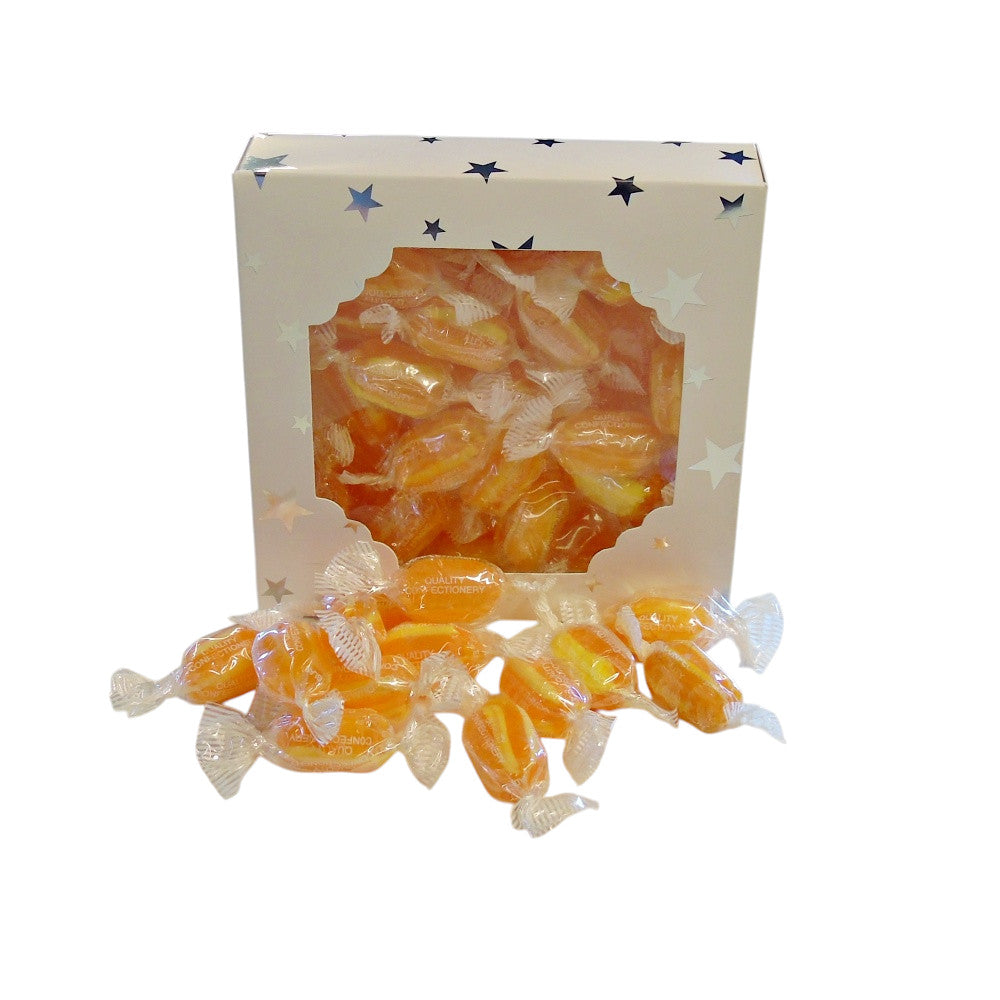300g Square Window Star Pattern Box of Sherbet Pineapple Sweets
