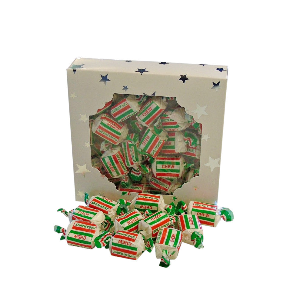 300g Square Window Star Pattern Box of Spearmint Chews
