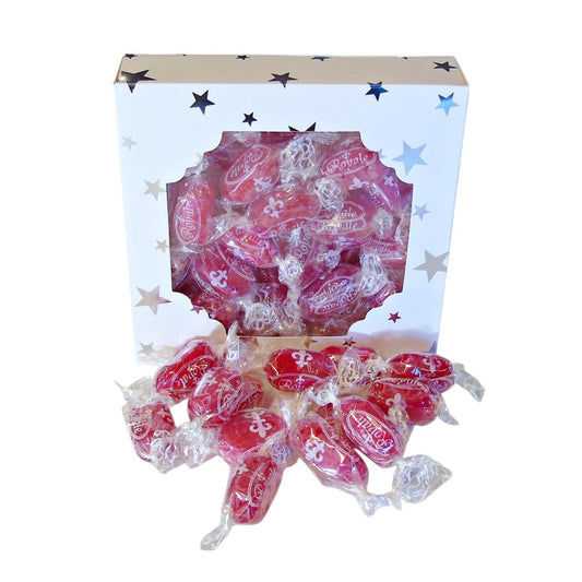 300g Square Window Pattern Box of Strawberry Sherbets Sweets