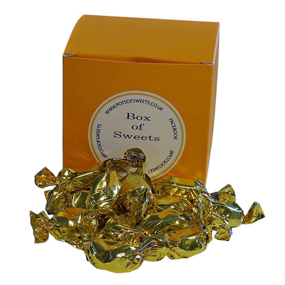 300g Coloured Square Box of Buchanan Butterscotch