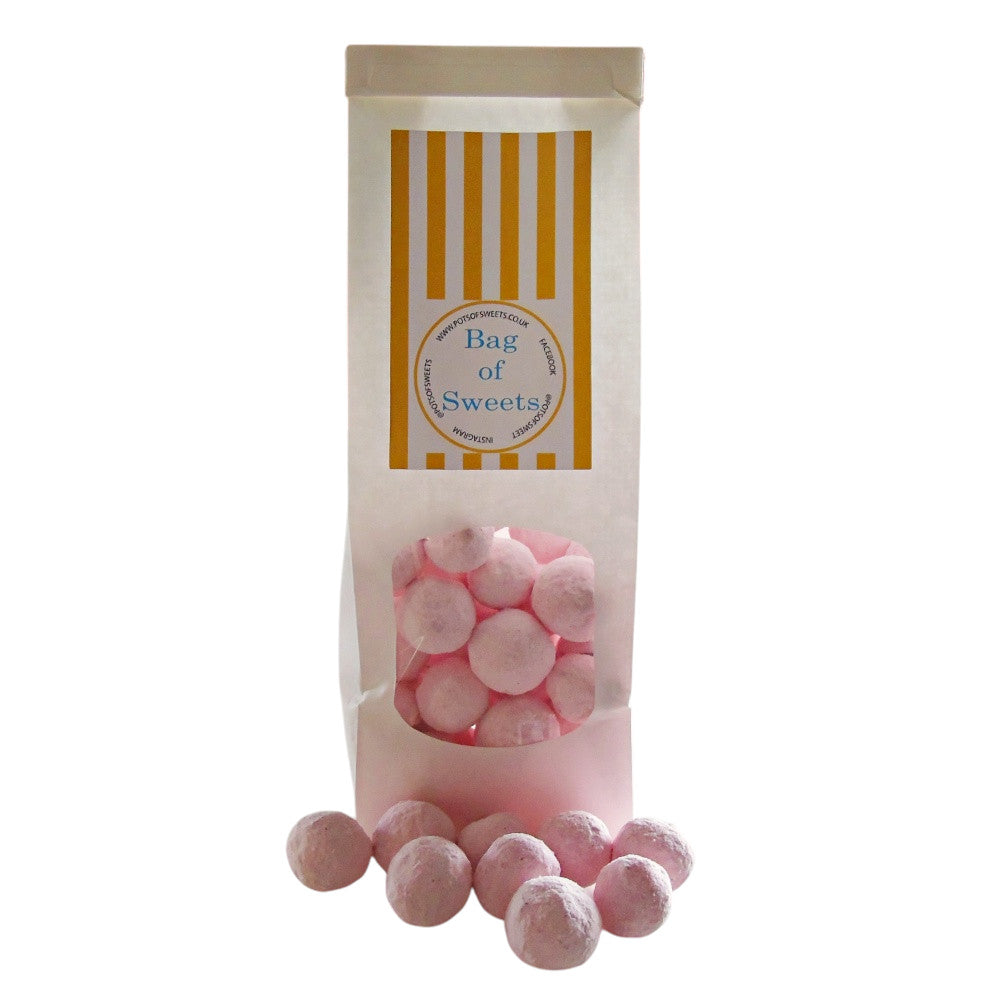 300g Tin Tie Bag of Bristows Strawberry Bon Bons