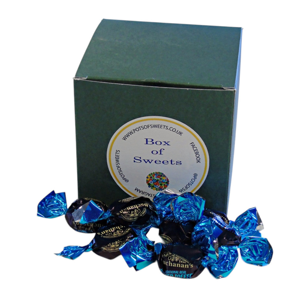 300g Square Coloured Box of Buchanans Butter Toffee