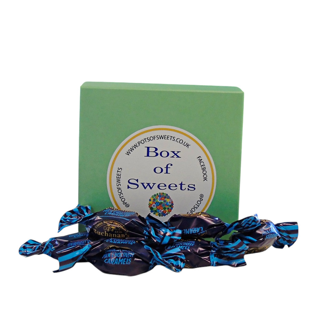 300g Square Box Buchanans Milk Chocolate Caramel Toffees