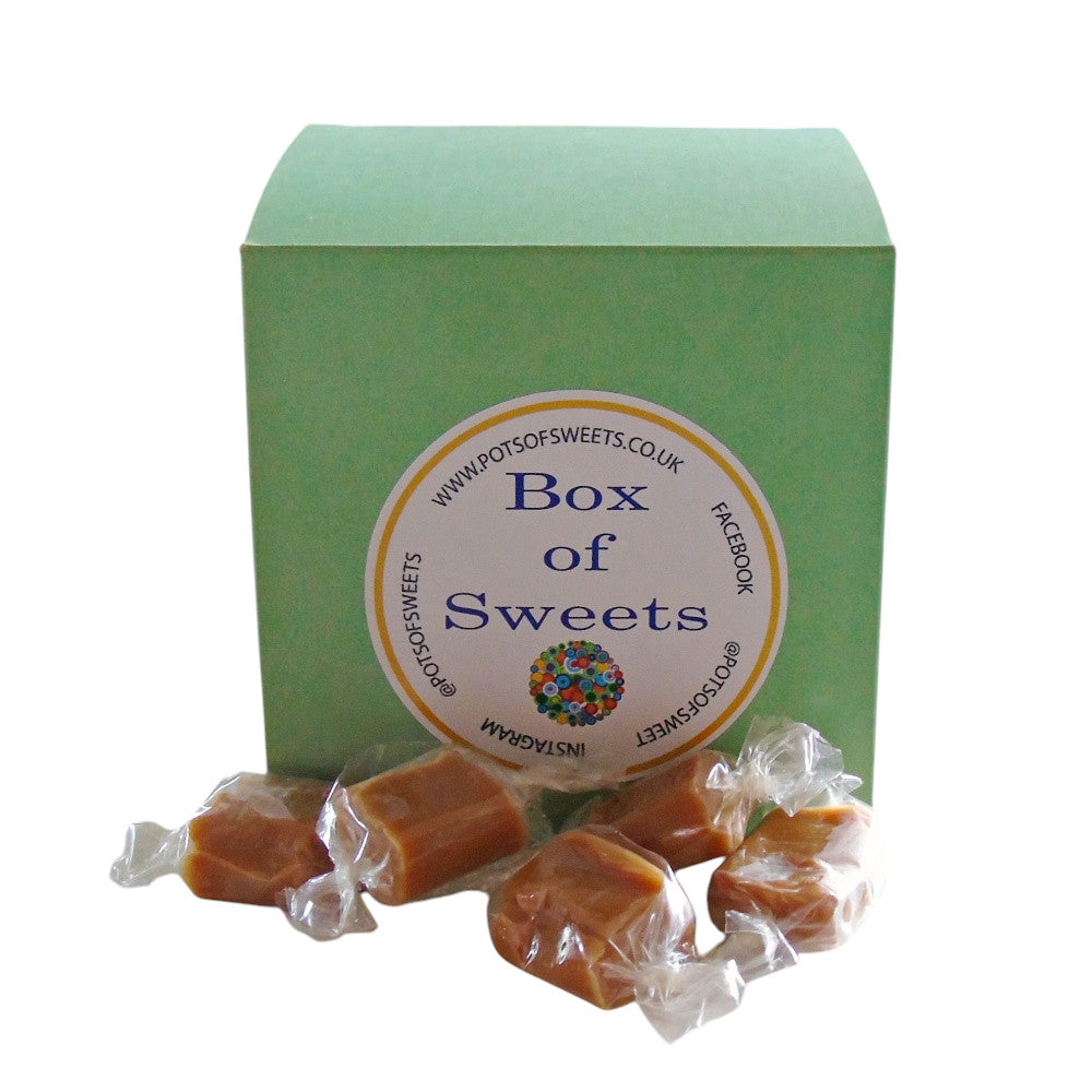 300g Square Box of Bristows Salted Caramel Fudge