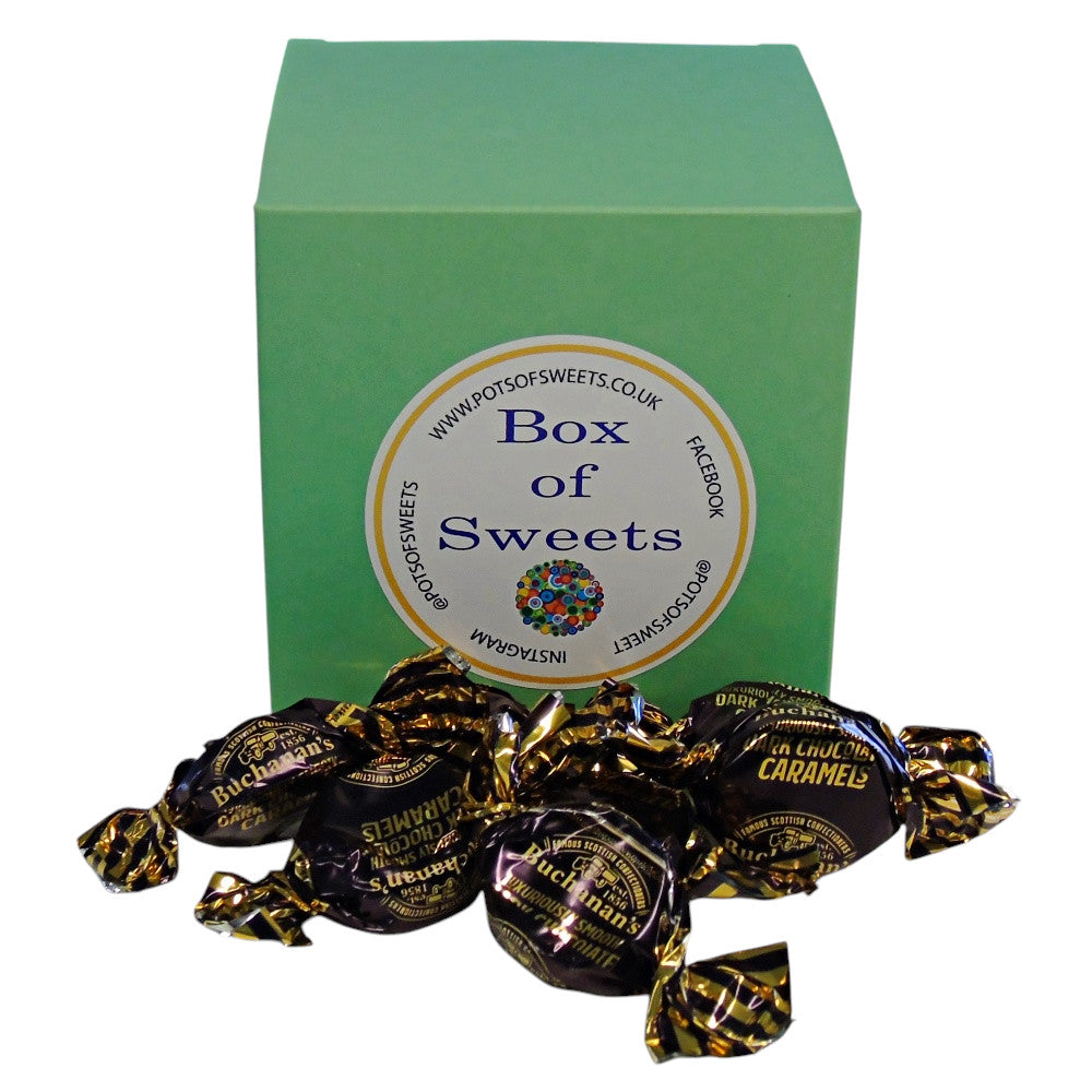 300g Square Box of Buchanan's Chocolate Caramel Toffees