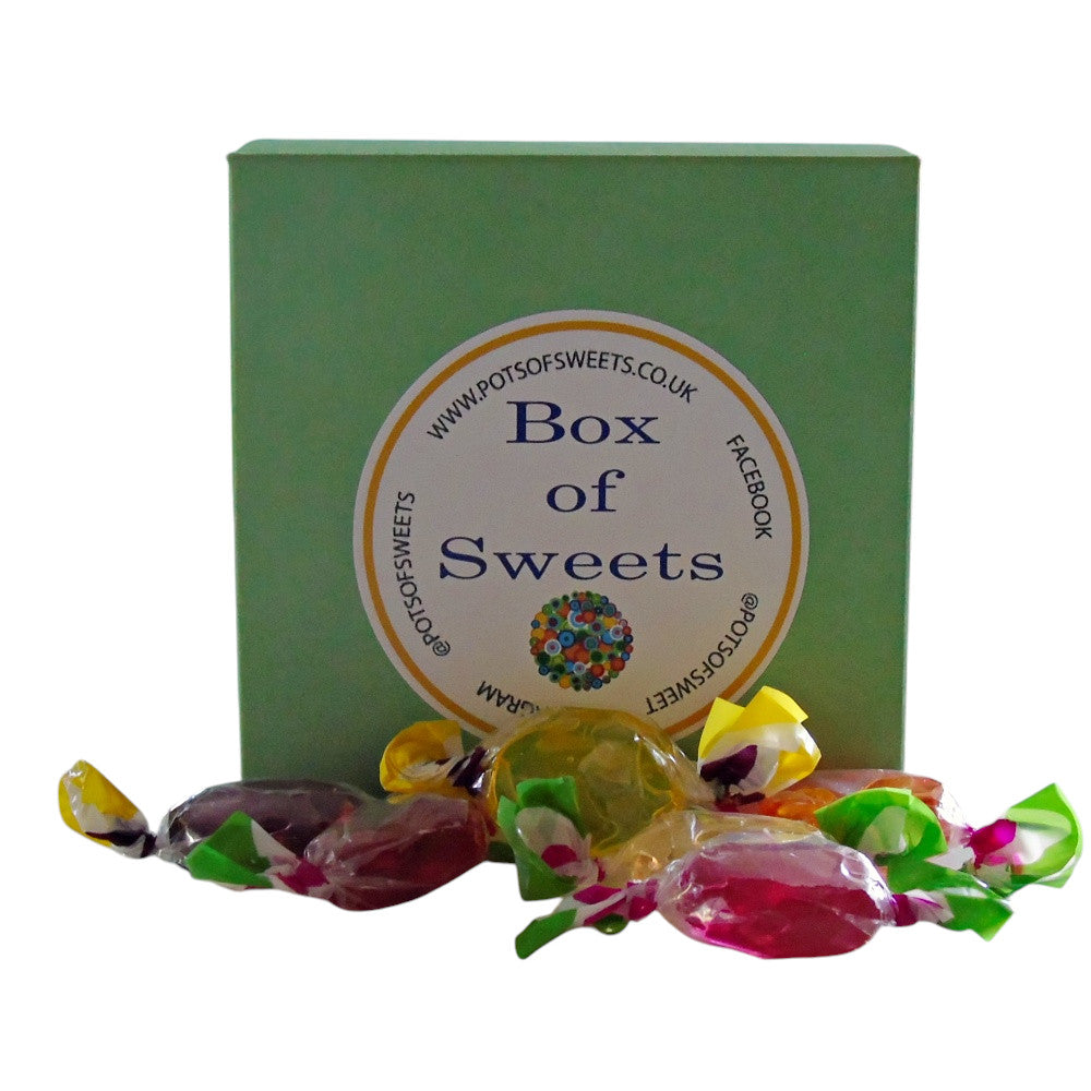 300g Square Box of Hard Boiled Fruit Drops Sweet