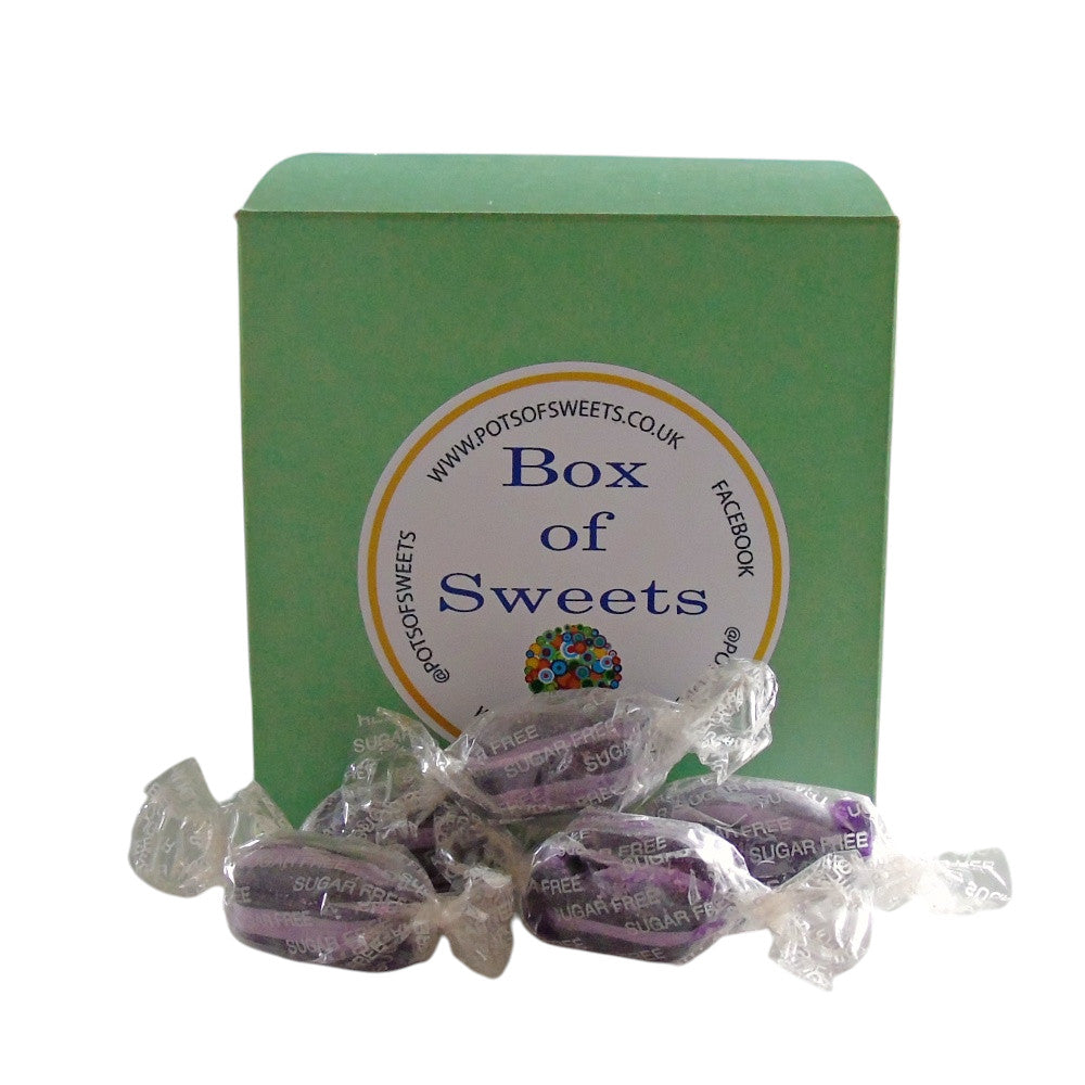 300g Square Box of Sugar Free Blackcurrant and Liquorice