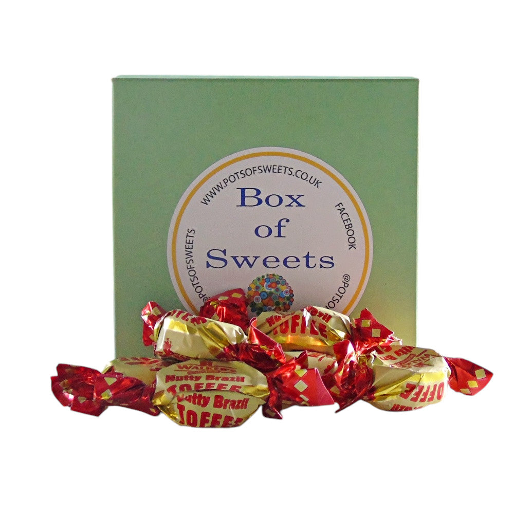 300g Square Box of Walker Nutty Brazil Toffee