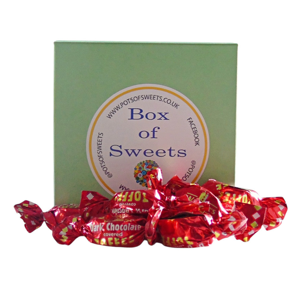 300g Square Box of Walkers Dark Chocolate Toffee