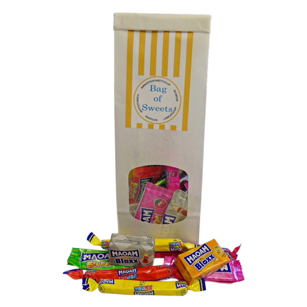 300g Bag of Maoam Joystix, Bloxs, Strips Fruit Chews Sweets