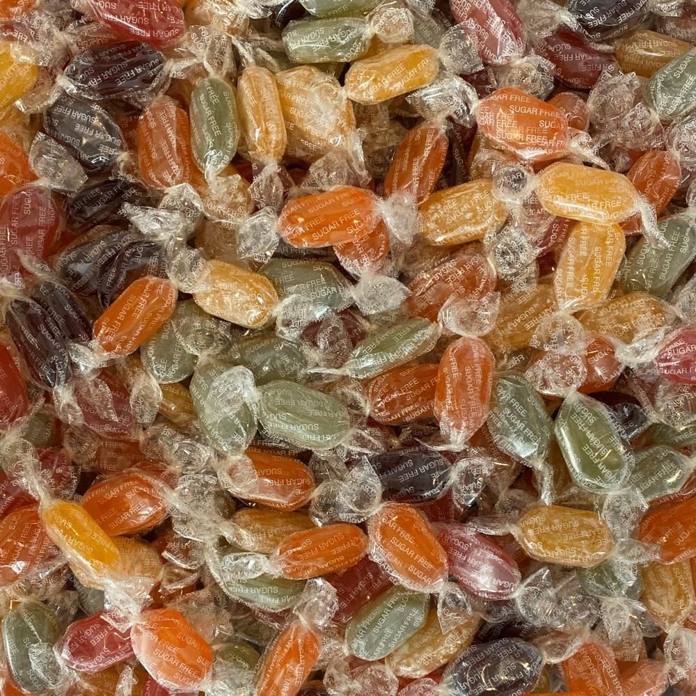 350g Rectangular Patterned Box of Sugar Free Fruit Drops