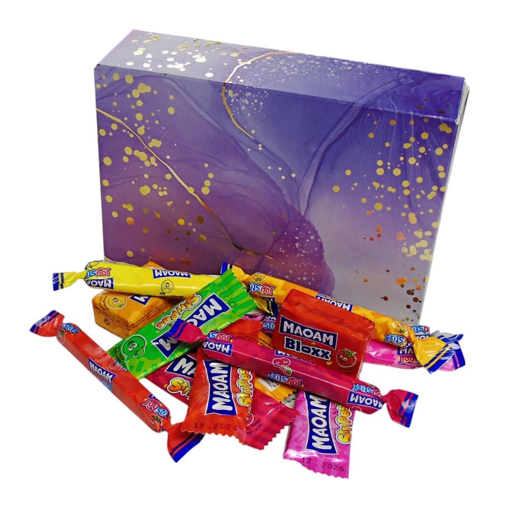 350g Rectangular Box of Maoam Joystix, Bloxs, Strips Fruit Chews Sweets